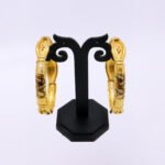 22KT Gold Enamel Floral Bangles - Image 2