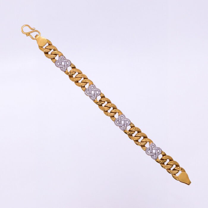22KT Gold Bold Cuban Bracelet - Image 1