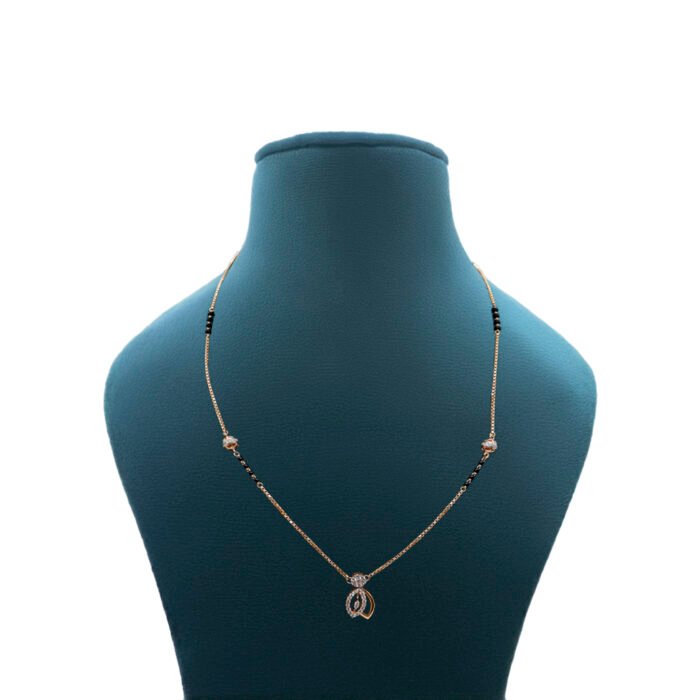 18KT Rose Gold Exquisite Lariat Mangalsutra - Image 1