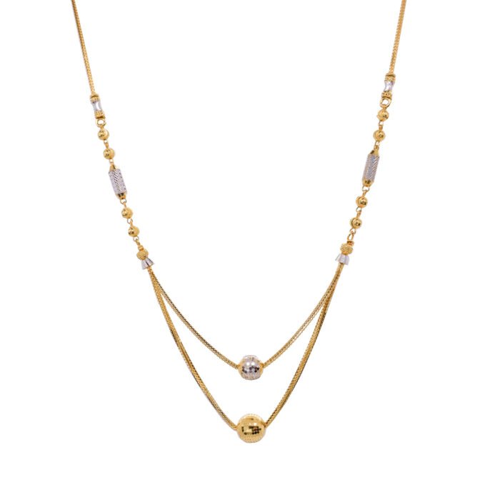 22KT Gold Multi-Layered Trendy Chain - Image 1