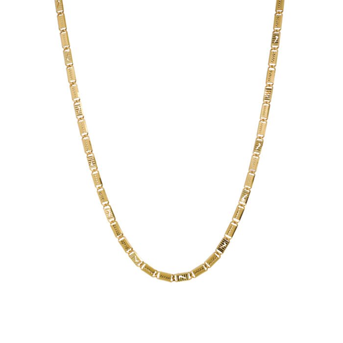 22KT Gold Iconic Flat Linked Chain - Image 1