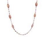 18KT Rose Gold Chain with Trendy Motifs