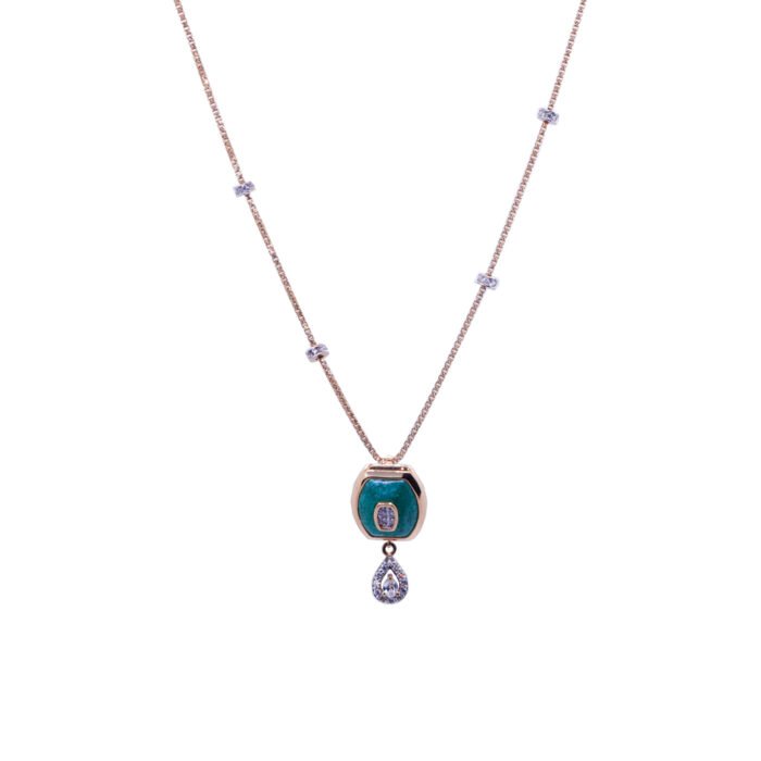 18KT Rose Gold Regal Pendant Chain - Image 1