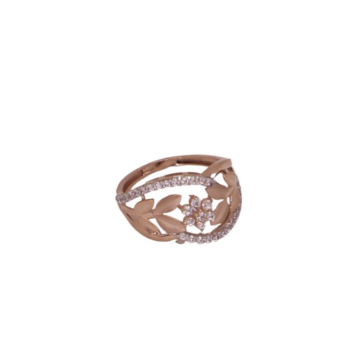 18KT Gold Floral Diamond Ring - Image 1